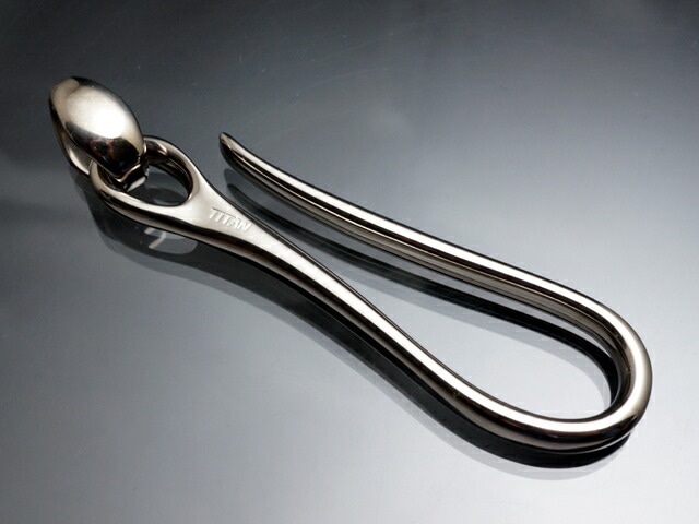 純 チタン キーフック ウォレットチェーン用フック タイプ2