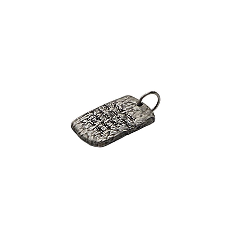 純 チタン ドッグタグ ペンダントメンズ IDタグ Pave 石畳テクスチャ