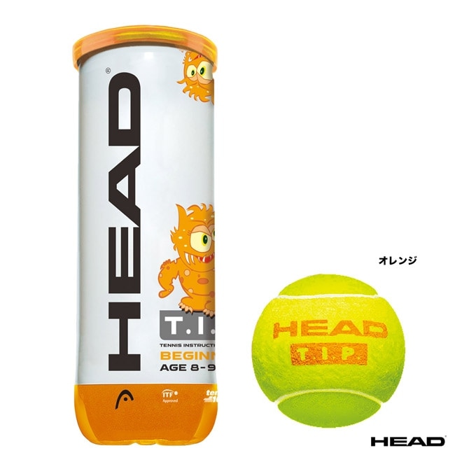 ヘッドボール50球 グリーンボール30球　オレンジボール30球　限定ミニオン ヘッド HEAD テニスボール T.I.P.オレンジ 3球入り（1缶） 578123