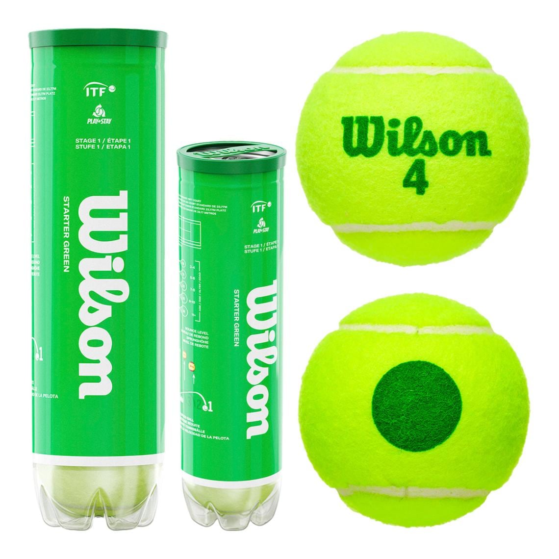 ウイルソン Wilson  テニスボール スターター・プレー・ボール ノンプレッシャー（4球入り） WRT137400