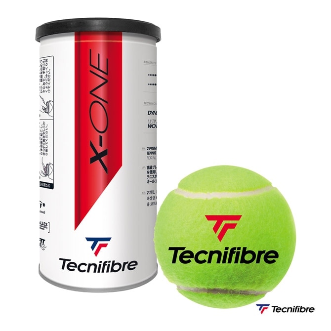テクニファイバー Tecnifibre テニスボール X-ONE（エックス-ワン） 2球入 1缶 60X1JP2X30