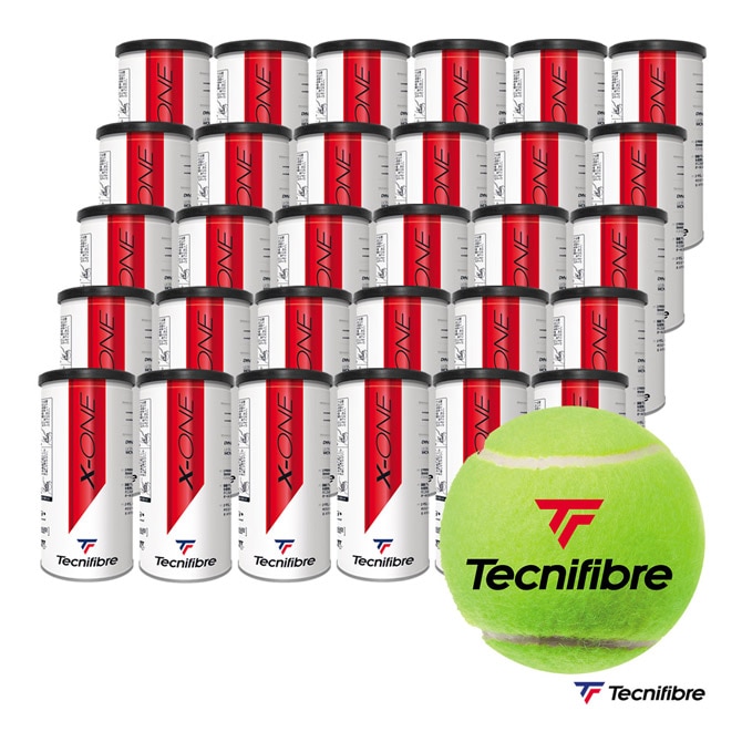 テクニファイバー Tecnifibre テニスボール X-ONE（エックス-ワン） 2球入 1箱（30缶/60球） 60X1JP2X30