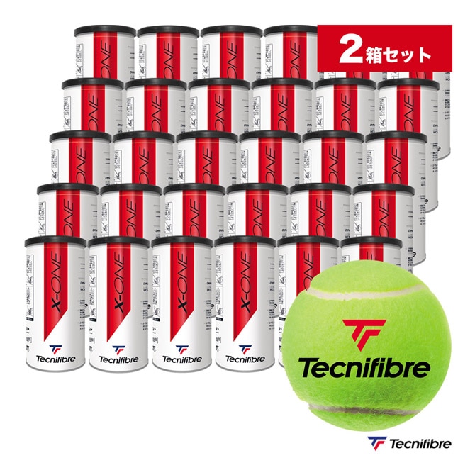 テクニファイバー Tecnifibre テニスボール X-ONE（エックス-ワン） 2球入 2箱（60缶/120球） 60X1JP2X30