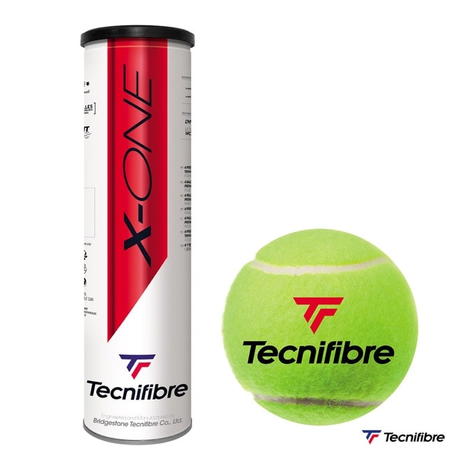 テクニファイバー Tecnifibre テニスボール X-ONE（エックス-ワン） 4球入 1缶 60X1JP4X15