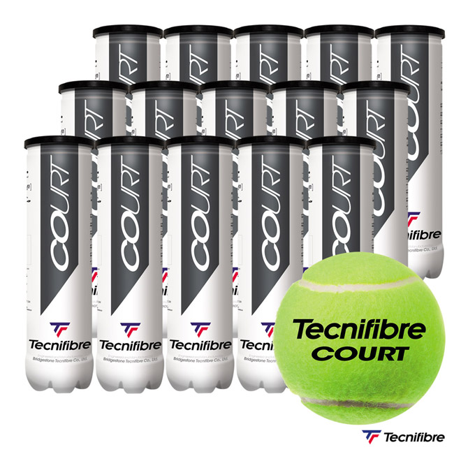 テクニファイバー Tecnifibre テニスボール COURT（コート） 4球入 1箱（15缶/60球） 60COJP4X15