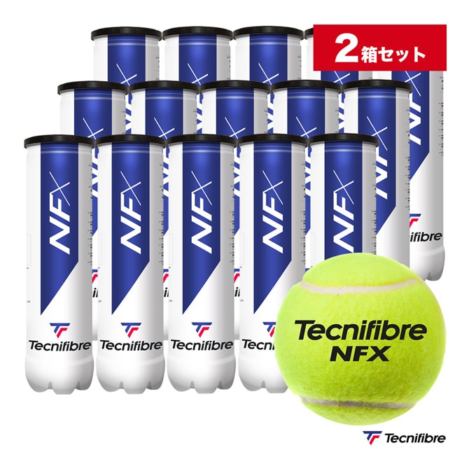 テクニファイバー Tecnifibre テニスボール NFX（エヌエフエックス） 4球入 2箱（30缶/120球） 60NFJP4X15