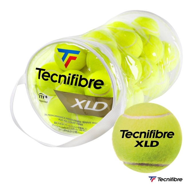テクニファイバー Tecnifibre テニスボール XLD（エックスエルディー） 36球入 1袋 60XLDBAG36