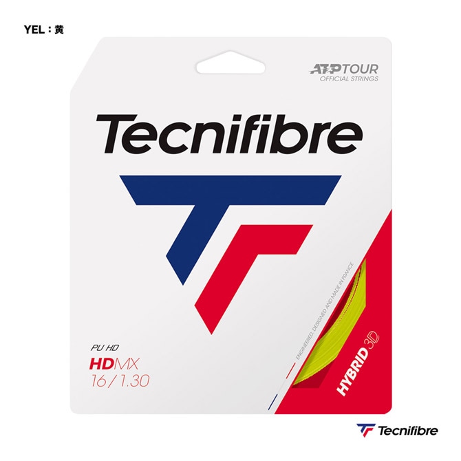 テクニファイバー Tecnifibre テニスガット 単張り エイチディーエムエックス（HDMX） 130 黄 01GHD130XN