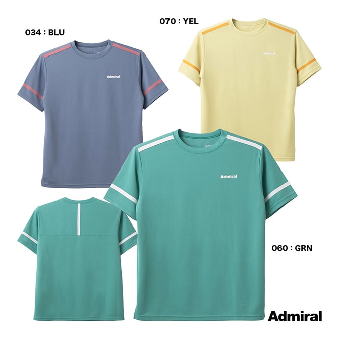 アドミラルテニスウェア アドミラル Admiral テニスウェア メンズ バイカラーテープラインTEE