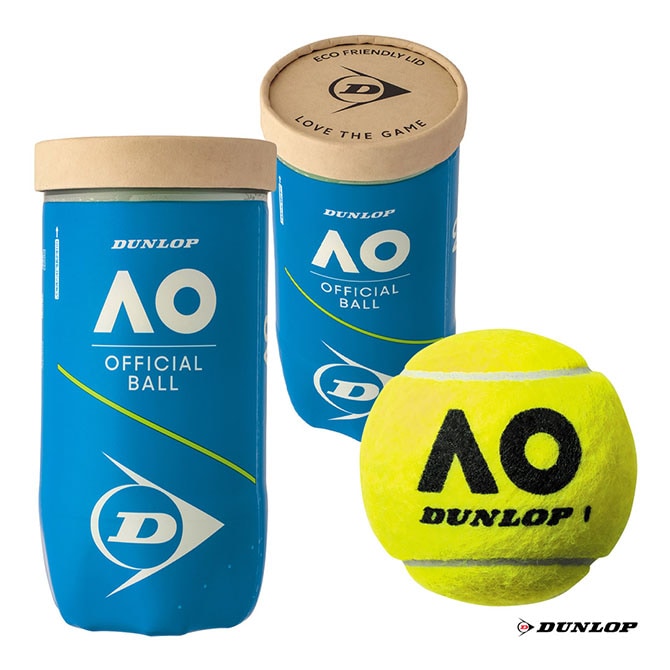 ダンロップ DUNLOP テニスボール DUNLOP AUSTRALIAN OPEN（ダンロップ オーストラリアン オープン） 2球入 1缶 DAOBYL2TIN