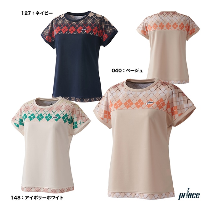 プリンス prince テニスウェア レディス ゲームシャツ WF5076