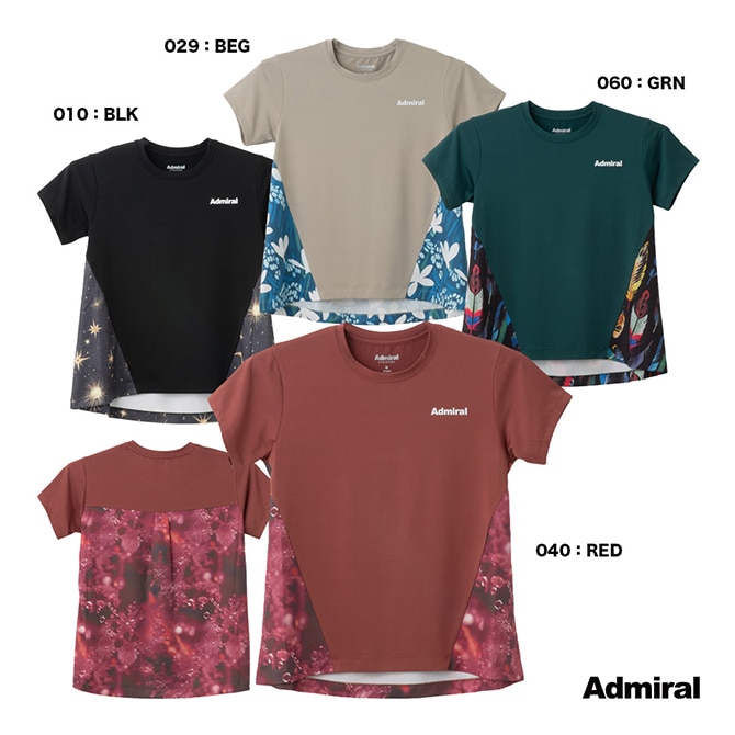 アドミラル Admiral テニスウェア レディス バックタックフレアグラフィック TEE ATLA534
