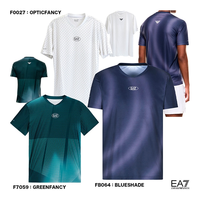 エンポリオアルマーニ EMPORIO ARMANI EA7 テニスウェア メンズ TENNIS PRO M TEE SS PL GRAPHIC 7M000838