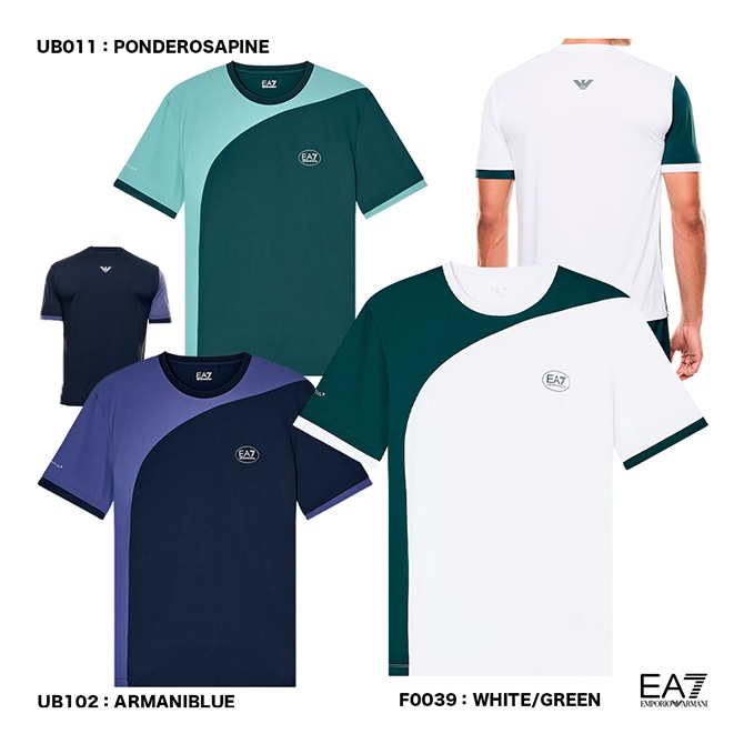 エンポリオアルマーニ EMPORIO ARMANI EA7 テニスウェア メンズ TENNIS PRO M TEE SS PA ST COLORBLOCK 7M000840