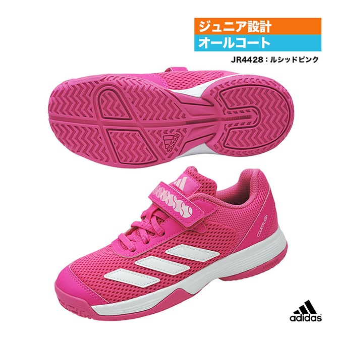 ���ǥ����� adidas �ƥ˥����塼�� ����˥� Courtflash K CF C JR4428