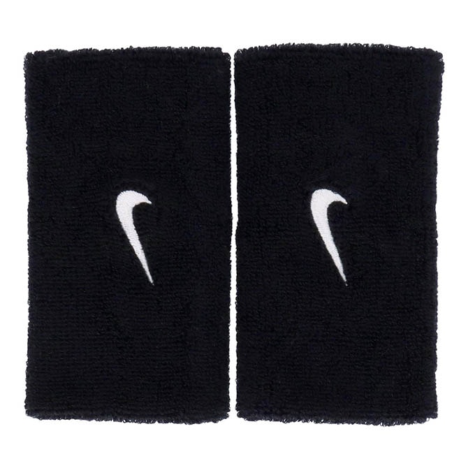 ナイキ NIKE  ユニセックス スウッシュ クラシック ダブルワイド リストバンド 2P BN4000（010）