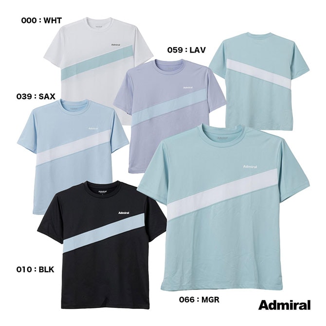アドミラル Admiral テニスウェア メンズ ダイアゴナルラインTEE ATMA607