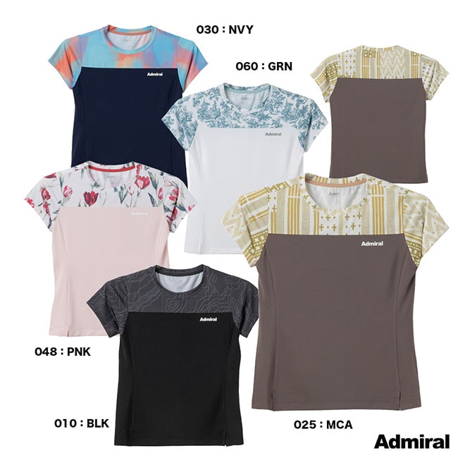 アドミラル Admiral テニスウェア レディス スリットヘムグラフィックTEE ATLA602