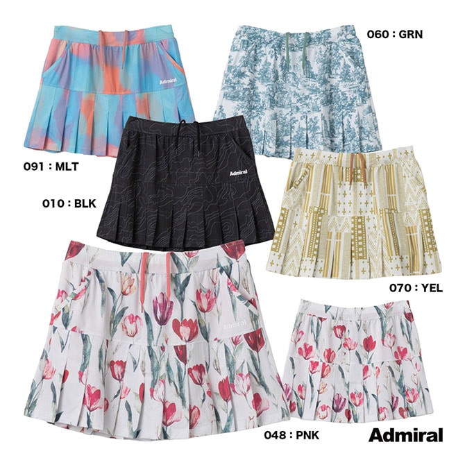 アドミラル Admiral テニスウェア レディス グラフィックプリーツスコート ATLA604