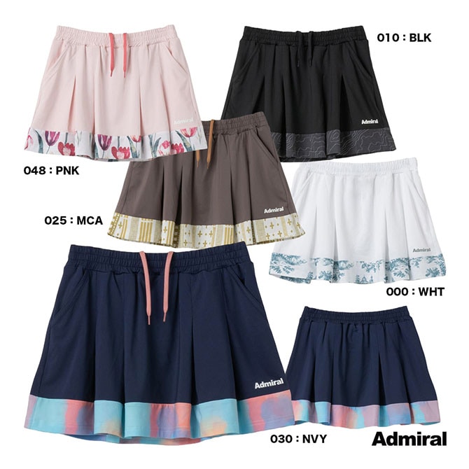 アドミラル Admiral テニスウェア レディス グラフィックヘムタックプリーツスコート ATLA605