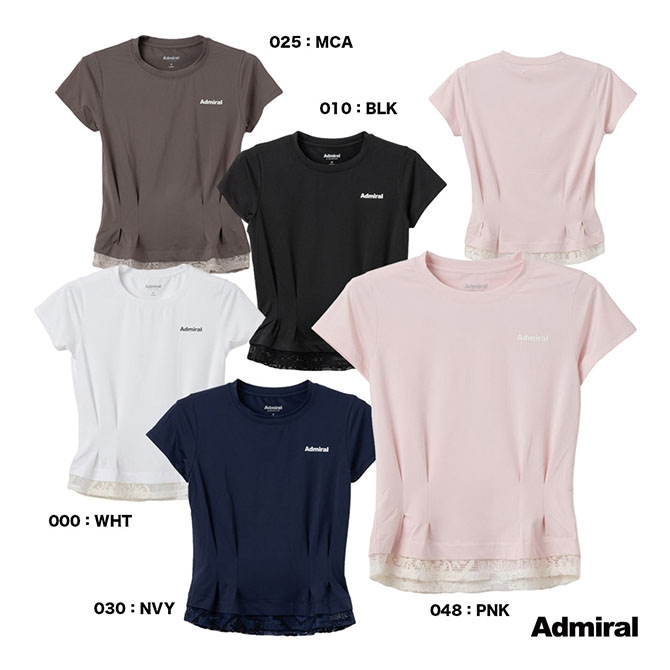 アドミラル Admiral テニスウェア レディス レースヘムタックフレアTEE ATLA615