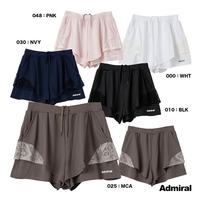 アドミラル Admiral テニスウェア レディス レースレイヤードショーツ ATLA617