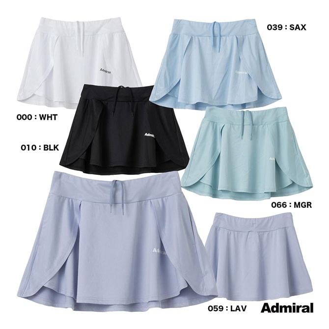 アドミラル Admiral テニスウェア レディス サイドフラップフレアスコート ATLA625