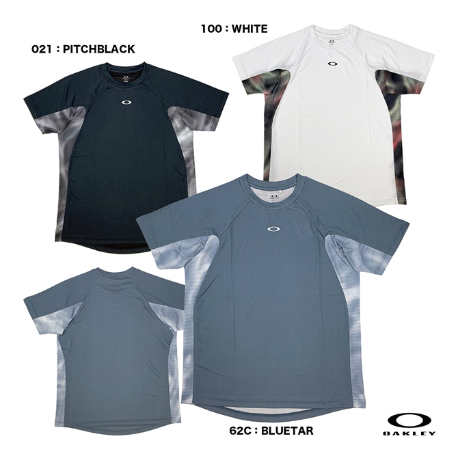 オークリー OAKLEY テニスウェア メンズ SLANT BLOCKING MESH SS TEE 13.0 FOA409036