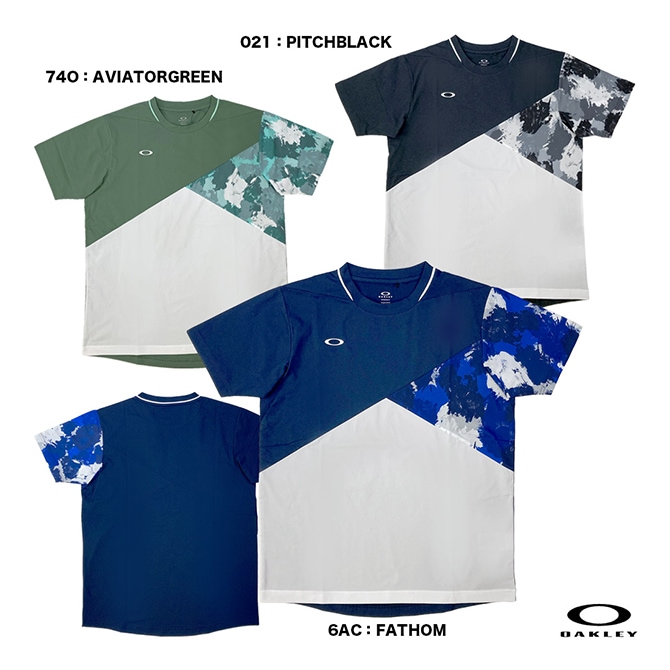 オークリー OAKLEY テニスウェア メンズ SLANT BLOCKING SS TEE 13.0 FOA409038