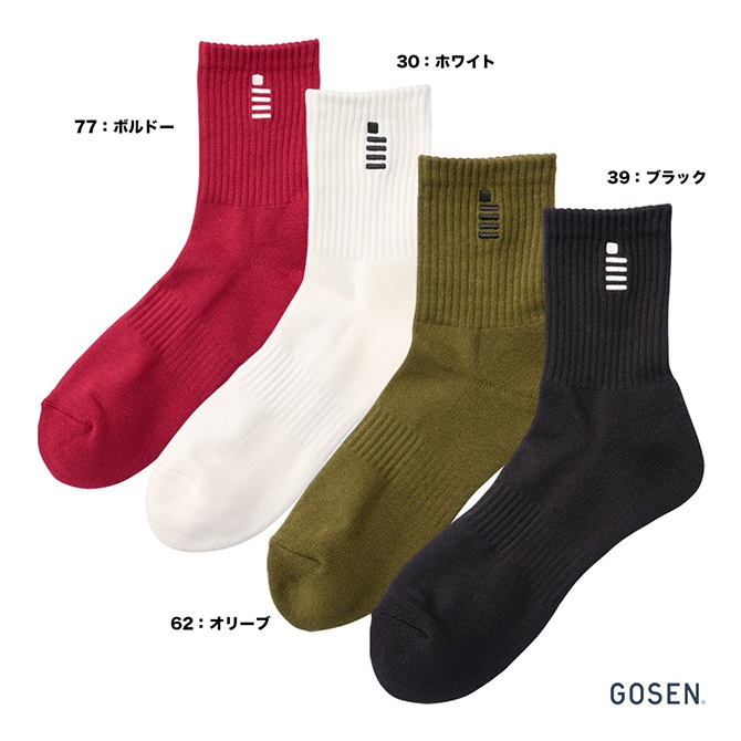 ゴーセン GOSEN  メンズ ミドルソックス F2600