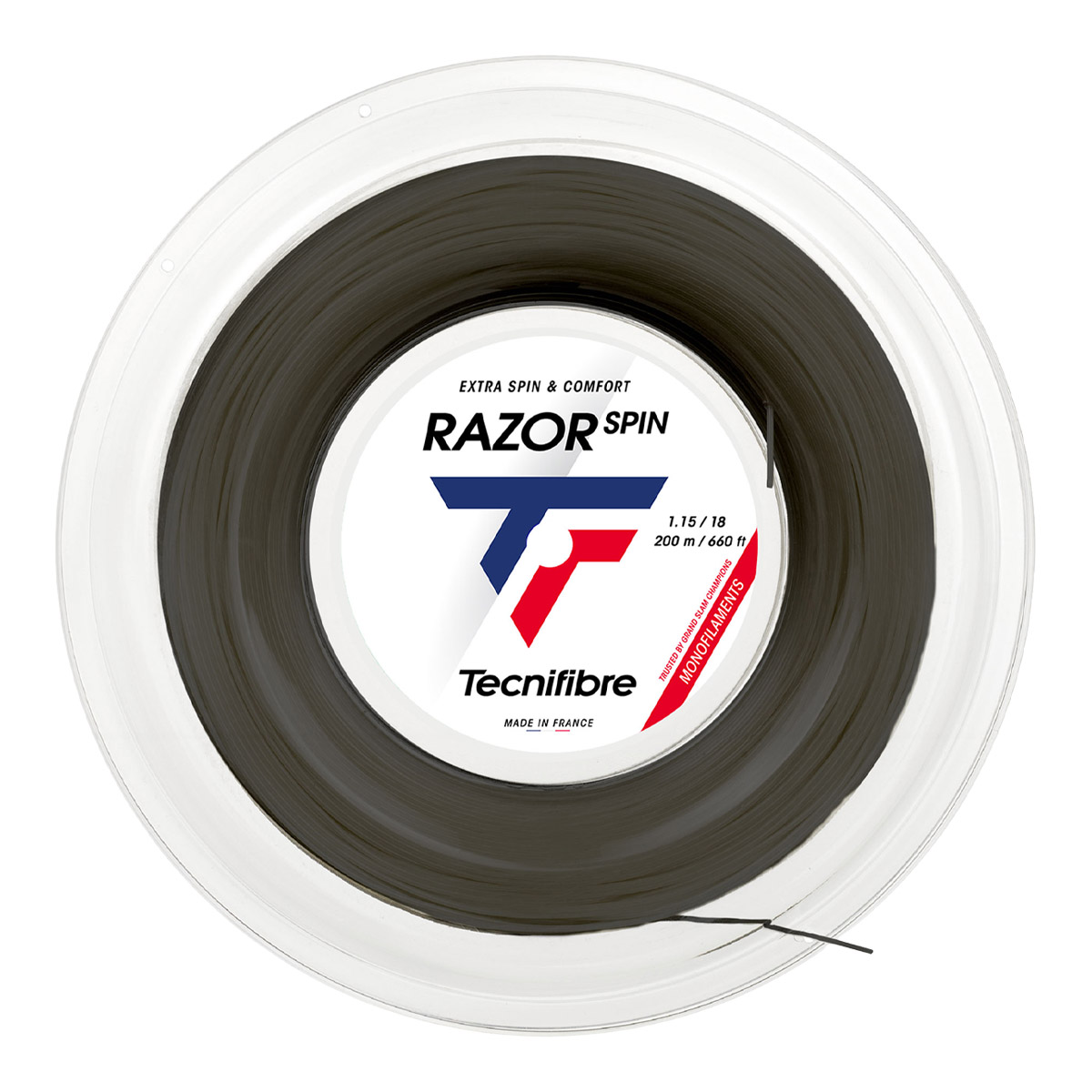 テクニファイバー Tecnifibre テニスガット ロール レーザースピン（RAZOR SPIN） 115 カーボン 04RRASPI15