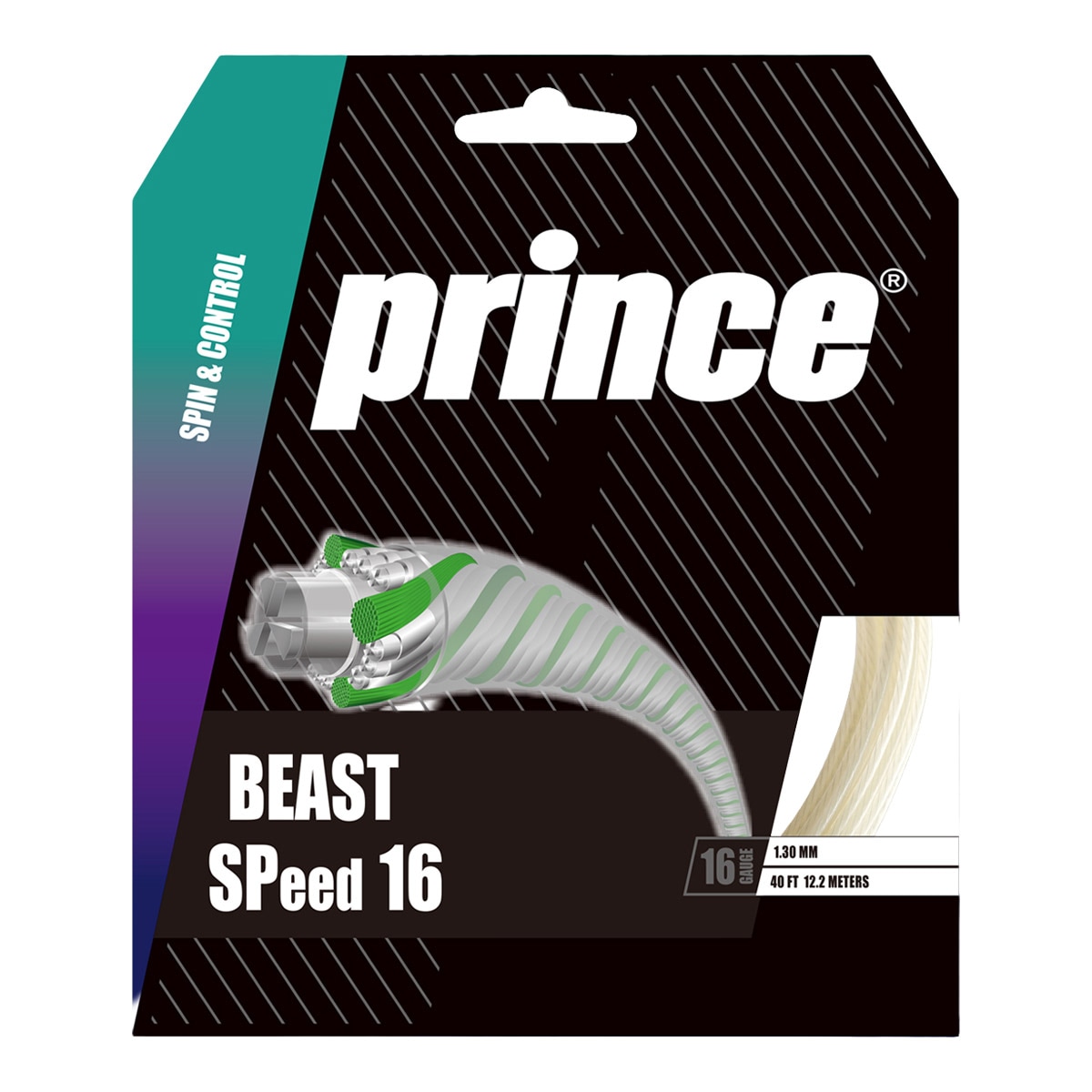 【予約】プリンス prince テニスガット 単張り ビースト SP 16（BEAST SP 16） 130 ナチュラル 7JJ054（046）