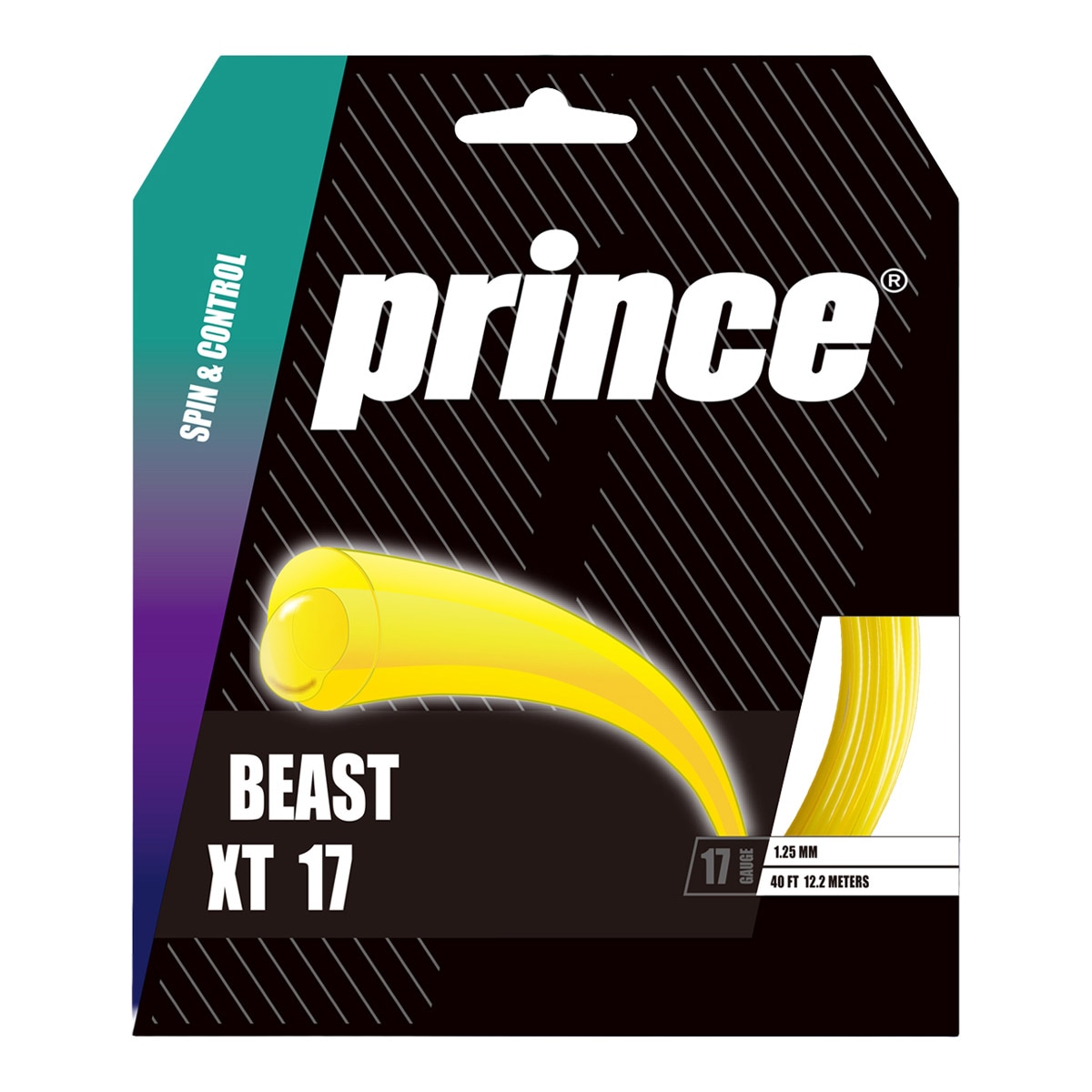 【予約】プリンス prince テニスガット 単張り ビースト XT 17（BEAST XT 17） 125 イエロー 7JJ053（072）