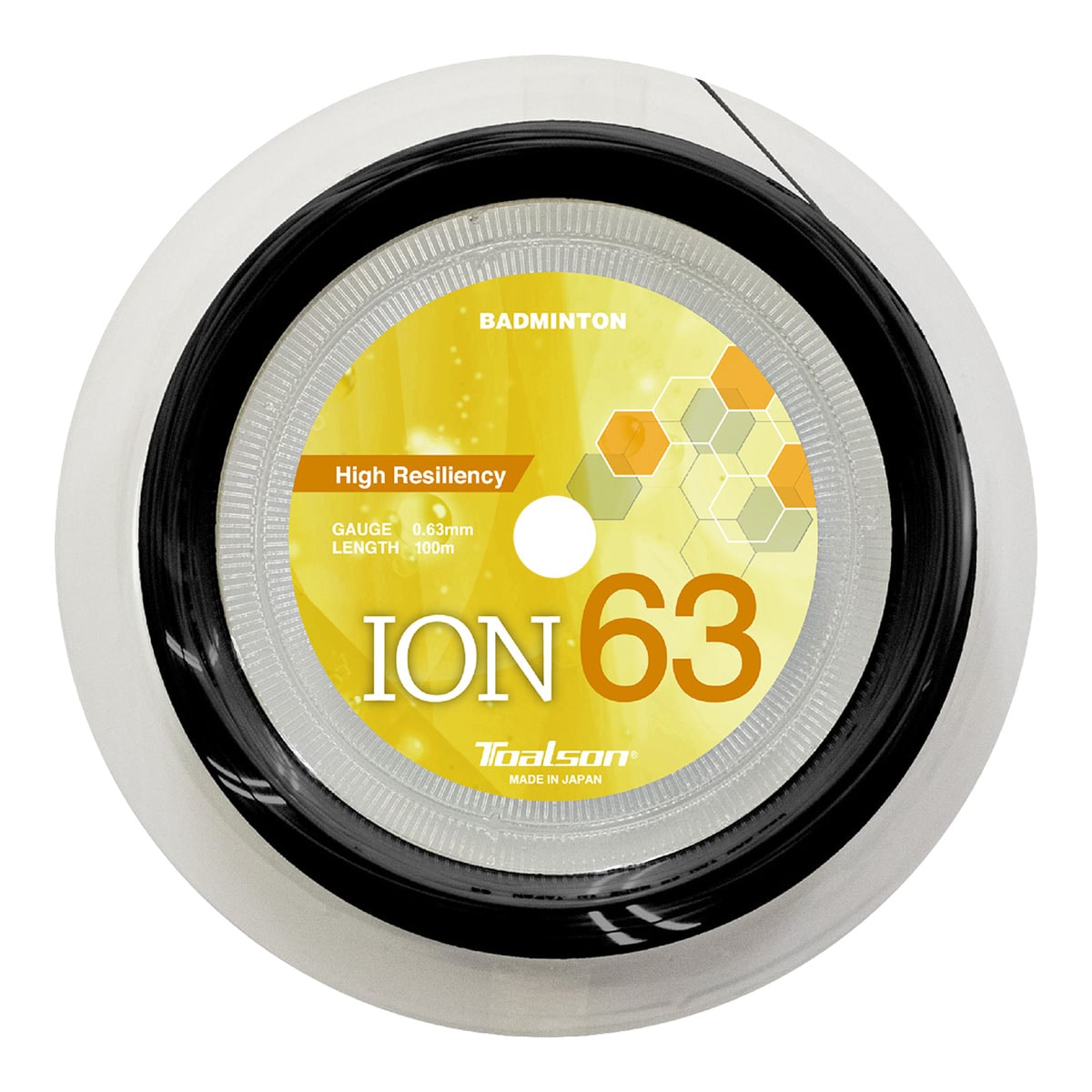 トアルソン TOALSON ガット バドミントン用 ロール イオン 63 （ION 63） 0.63 ブラック 8416314
