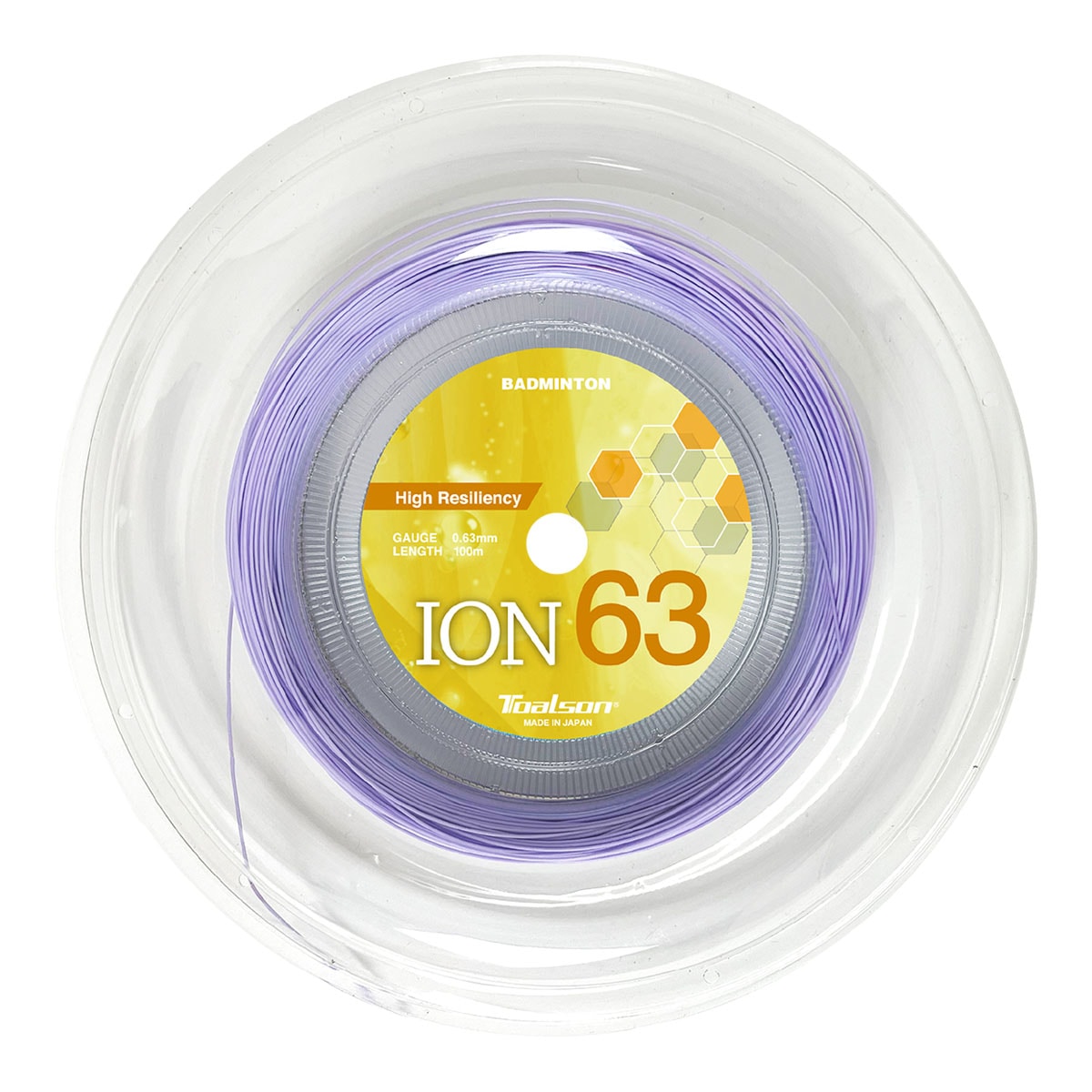 トアルソン TOALSON ガット バドミントン用 ロール イオン 63 （ION 63） 0.63 ラベンダー 841631L