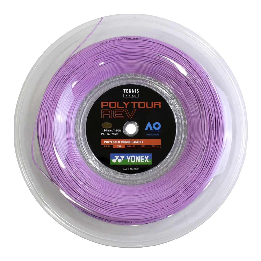 ヨネックス YONEX テニスガット ロール ポリツアーレブ（POLYTOUR REV） 130 パープル PTR130-2（039）