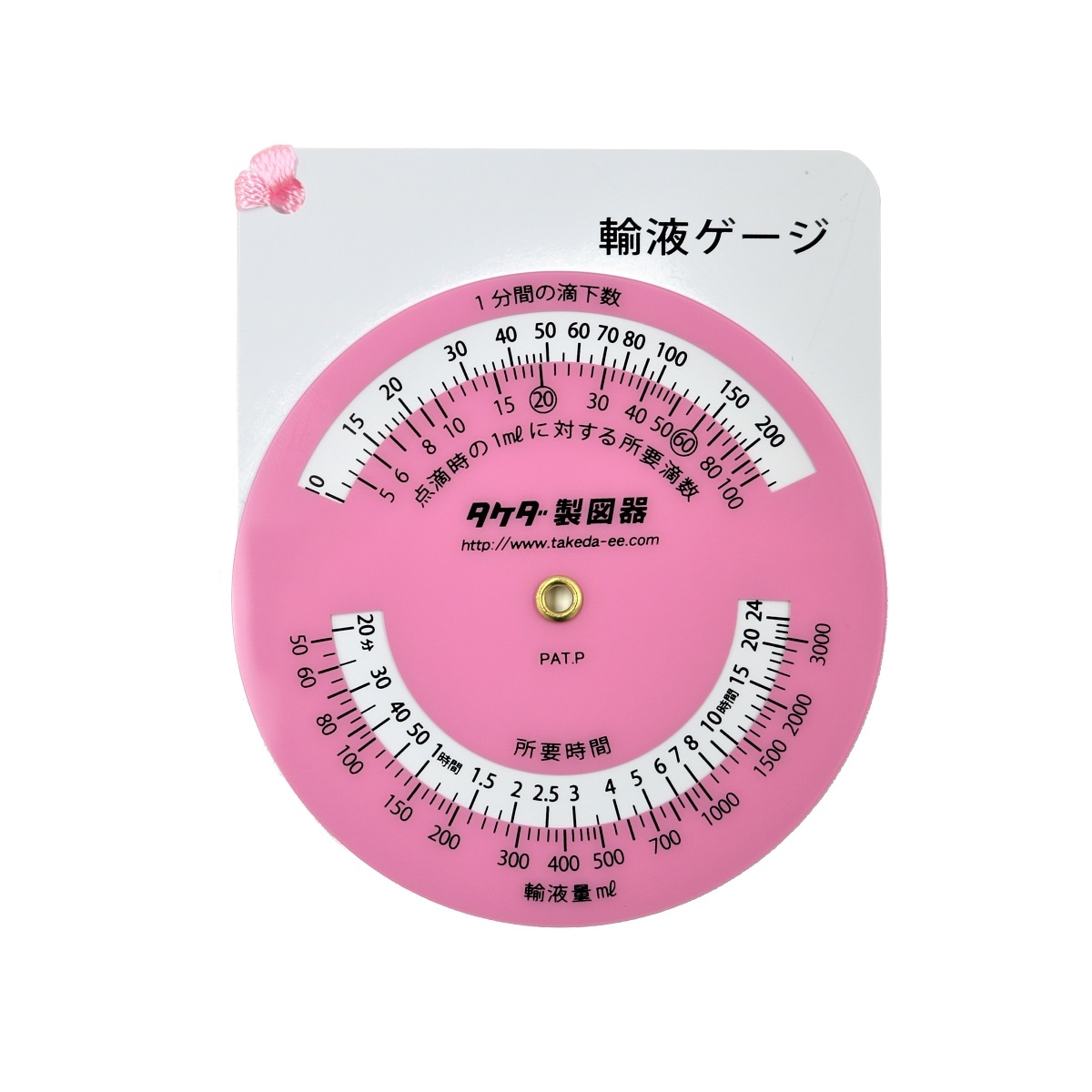 輸液ゲージ 丸型 ピンク・ブルー