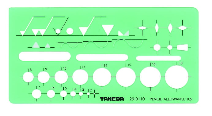テンプレート 仕上げ記号定規【29-0110】