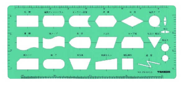 テンプレート コンピューター定規(大)【29-0160】
