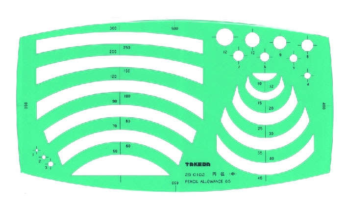 テンプレート 円弧定規【29-0102】