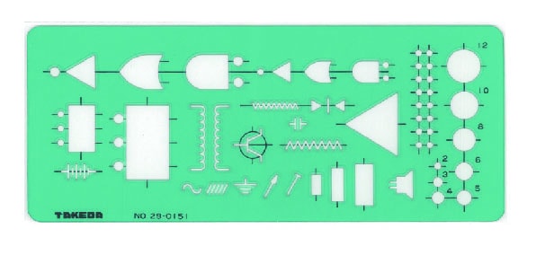 テンプレート 電気配線定規【29-0151】