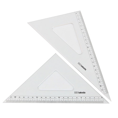 三角定規 30cmX3mm 目盛付 【22-0350】