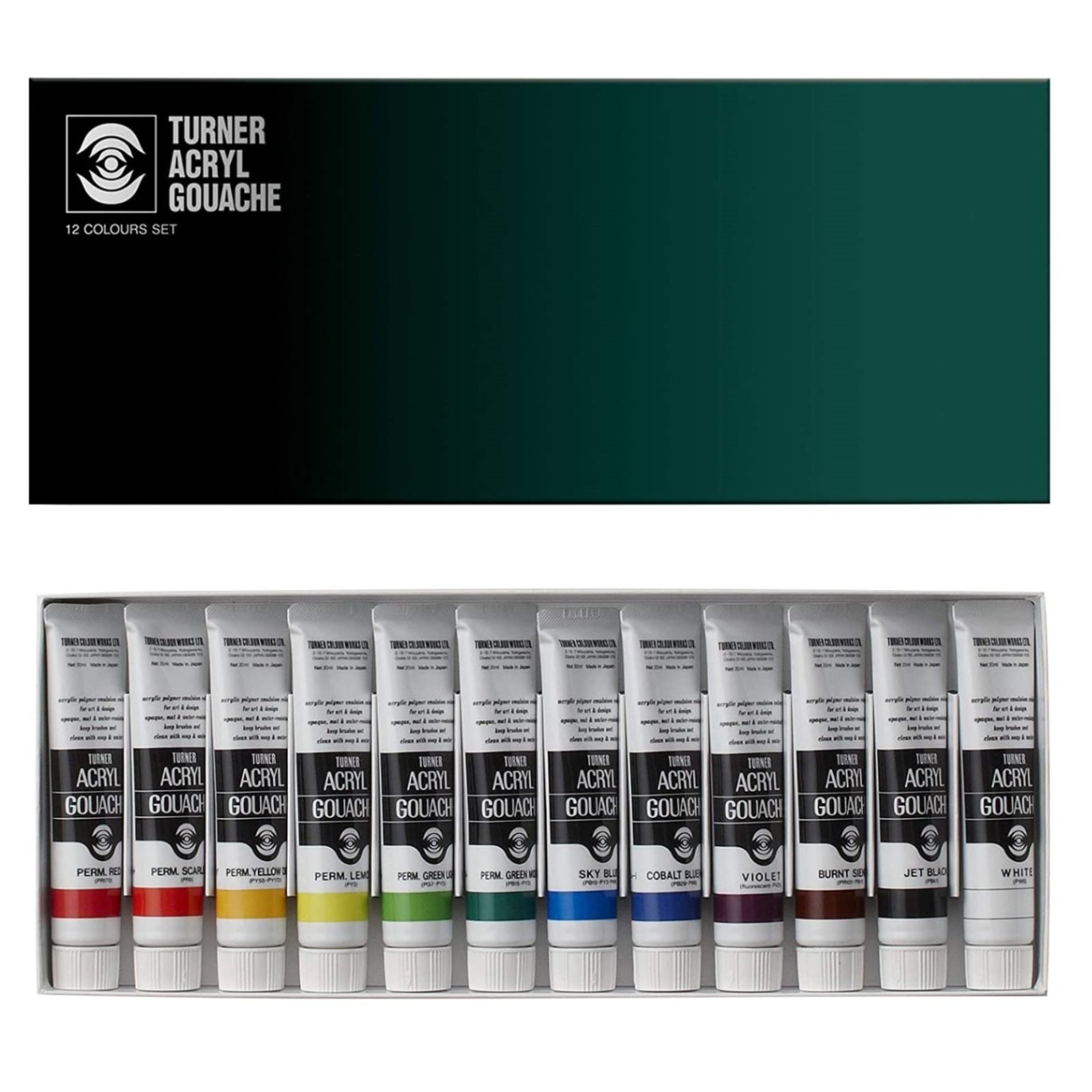 ターナー アクリルガッシュ 20ml 12色セット