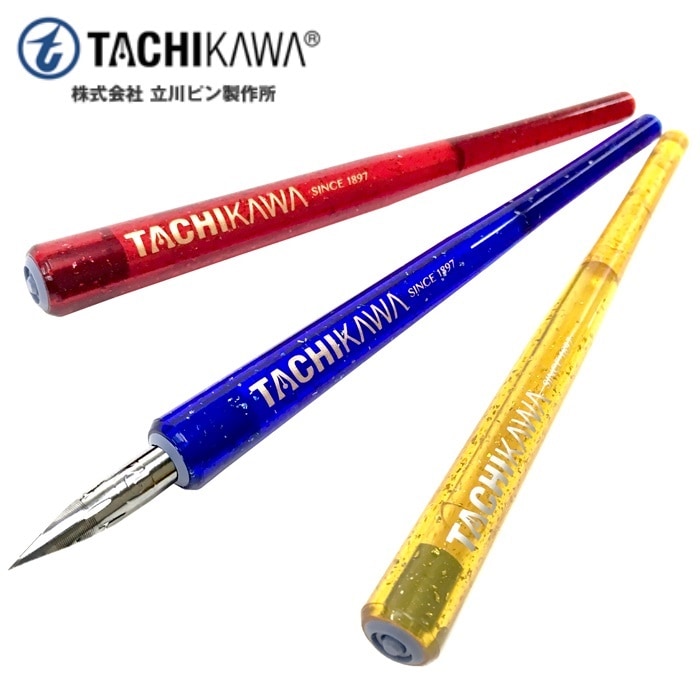 ペン軸 タチカワ Pフリーペン軸 1本入り クリアブルー クリアレッド クリアイエロー