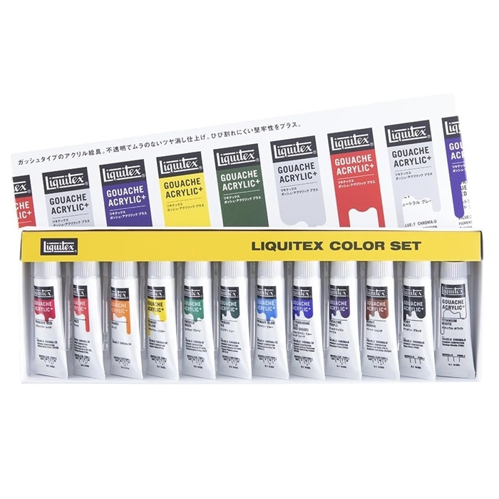 リキテックス ガッシュアクリリック+10ml 12色セット