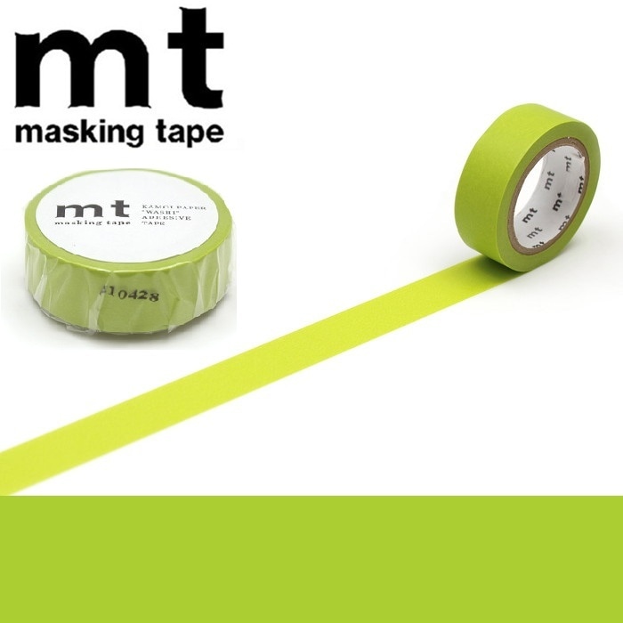 mt カモ井加工紙 1P 若苗 サイズ幅15mm×長さ7m 無地