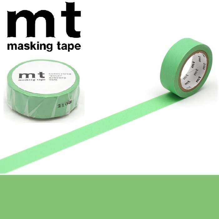 mt カモ井加工紙 1P 若緑 マスキングテープ サイズ幅15mm×長さ7m MT01P190R 