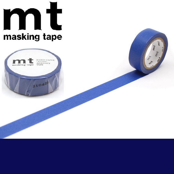 mt カモ井加工紙 1P 瑠璃 マスキングテープ サイズ幅15mm×長さ7m 無地 