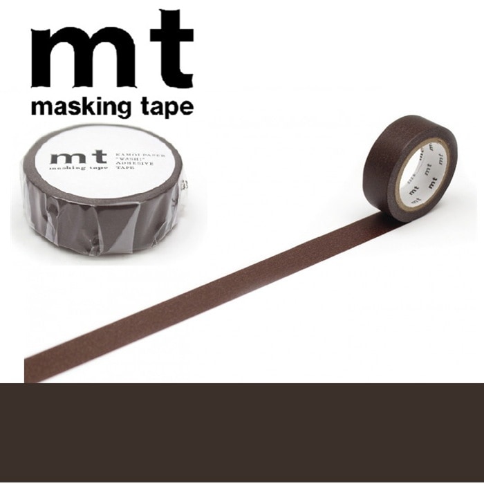 mt カモ井加工紙 1P ココア マスキングテープ サイズ幅15mm×長さ7m 無地 