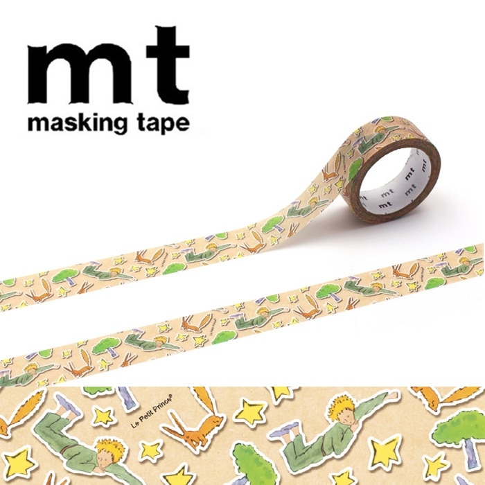 【メール便OK】mt カモ井加工紙 1P 星の王子さま ステッカー マスキングテープ サイズ：幅15mm×長さ5m